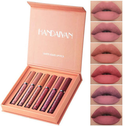 Set Labial a Prueba de Agua | 6 Unidades + Caja de Regalo