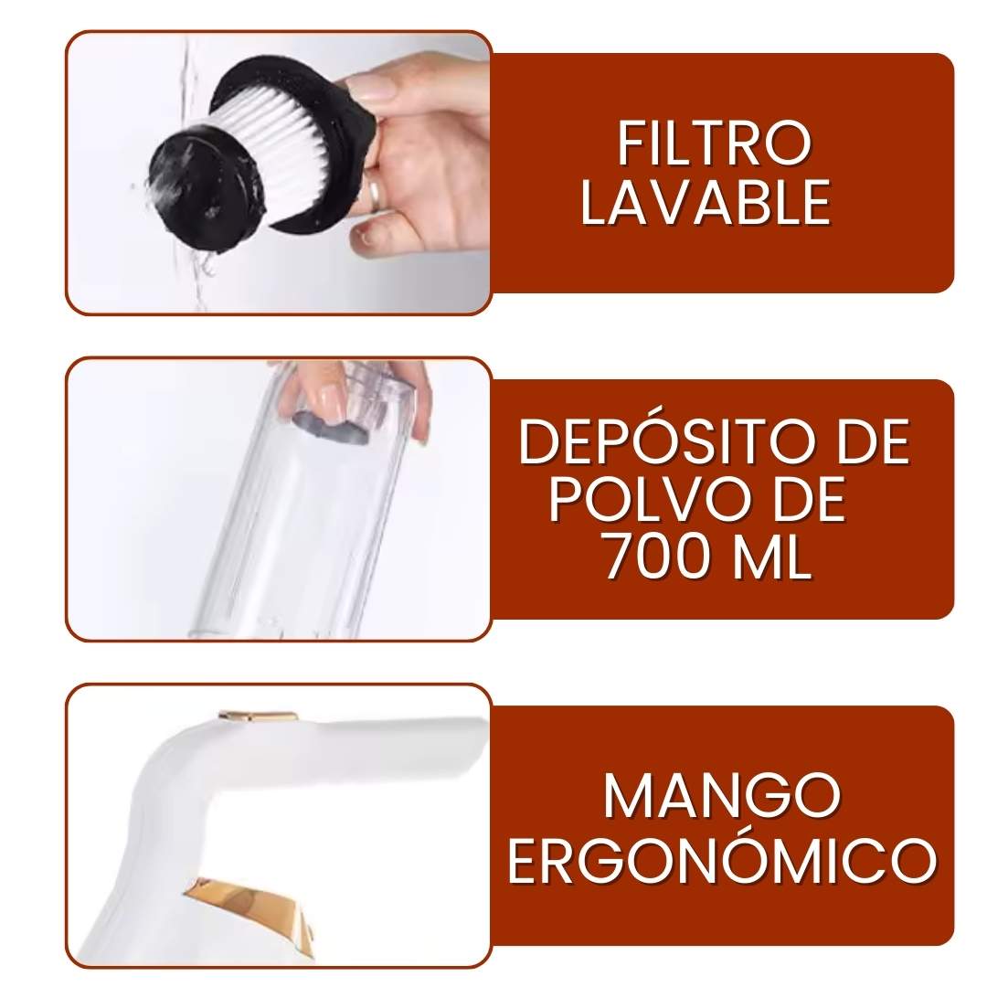 LUXCLEAN™ 3 en 1 – Limpieza con estilo y poder Aspiradora Multifuncional