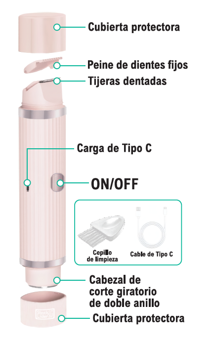 Depiladora 2 en 1 Recargable Pro