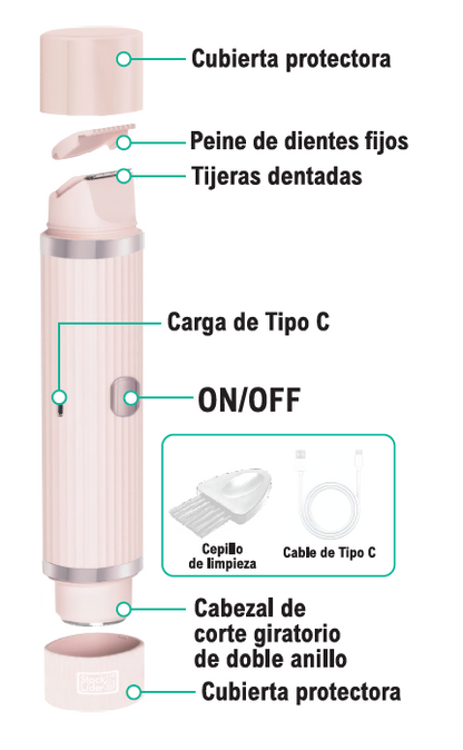 Depiladora 2 en 1 Recargable Pro